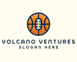 Basketball Sport Podcast Radio logo design