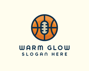 Basketball Sport Podcast Radio logo design