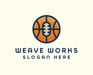 Basketball Sport Podcast Radio logo design