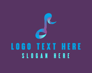 Musical Note Ribbon logo