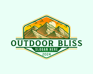 Mountain Hiking Adventure logo design