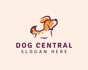 Cute Pet Dog Puppy logo design