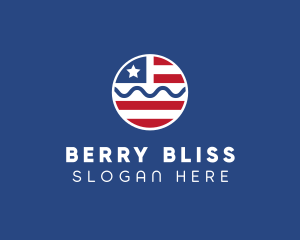 Patriot American Flag  logo design