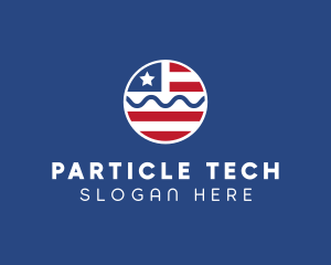 Patriot American Flag  logo design