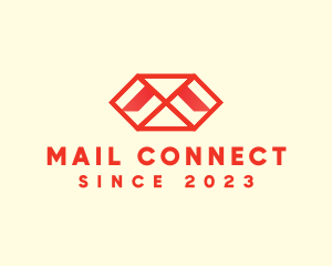 Envelope Mail Letter M logo design