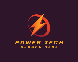 Power Lightning Electricity logo design