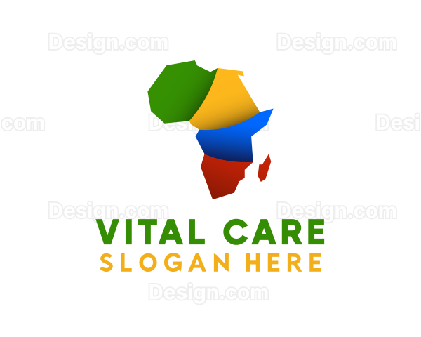 Colorful African Map Logo