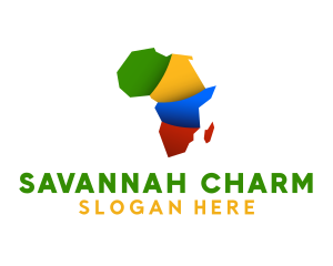 Colorful African Map logo