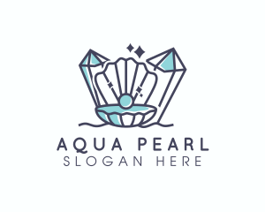 Crystal Clam Pearl logo design