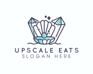 Crystal Clam Pearl logo design