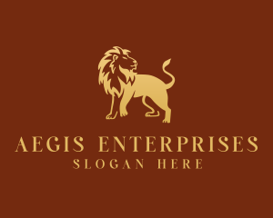 Gold Lion Enterprise logo design