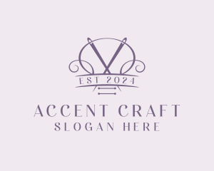 Craft Needle Quilting  logo design