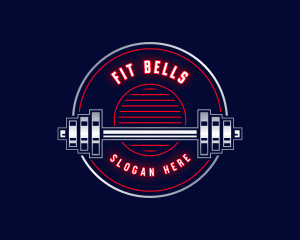 Barbell Fitness Weight Lifting logo design