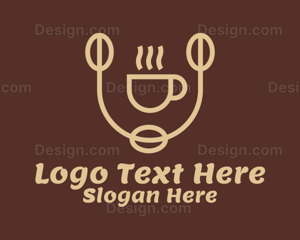 Hot Coffee Drink Logo