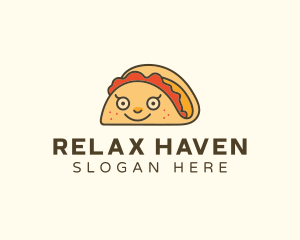 Happy Mexican Taco Logo