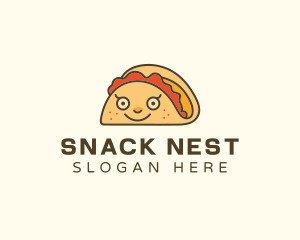 Happy Mexican Taco logo design