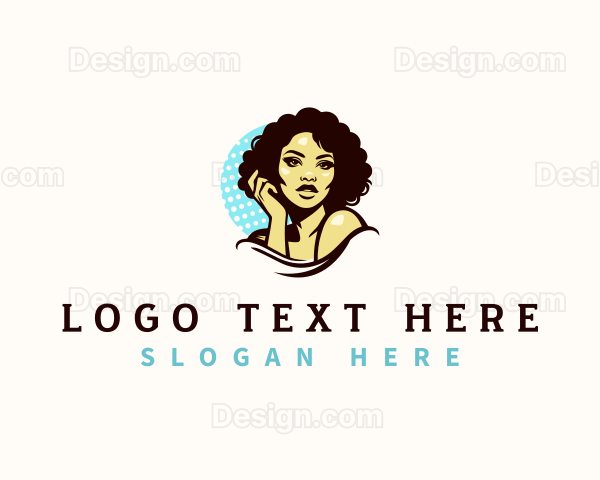 Retro Pinup Model Logo