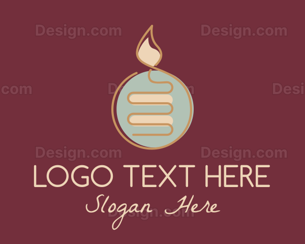 Candle Interior Decoration Logo