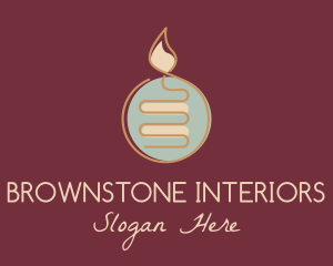 Candle Interior Decoration  logo design