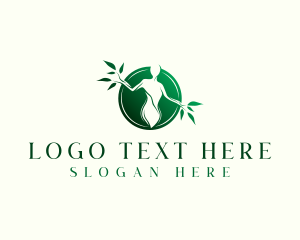 Eco Woman Tree logo design