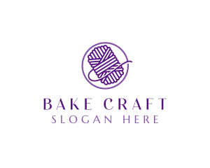 Yarn Knitting Crafts logo design