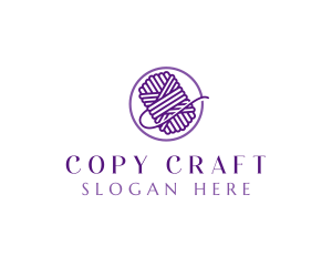 Yarn Knitting Crafts logo design