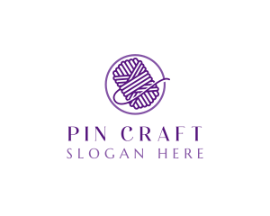 Yarn Knitting Crafts logo design