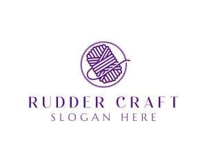 Yarn Knitting Crafts logo design