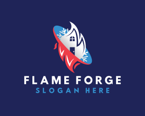 Ice Flame House logo design