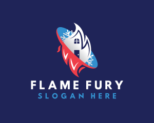 Ice Flame House logo design