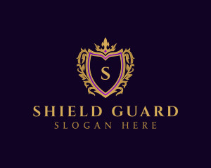 Elegant Crown Shield Crest logo design