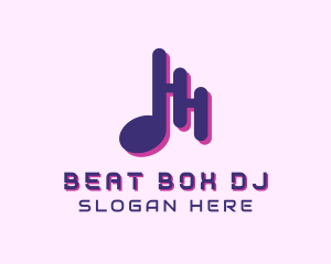 Music Note Beat  logo design