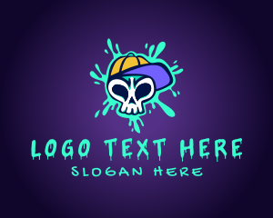 Skull Art Graffiti Logo