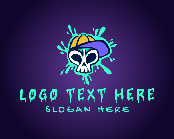 Skull Art Graffiti logo