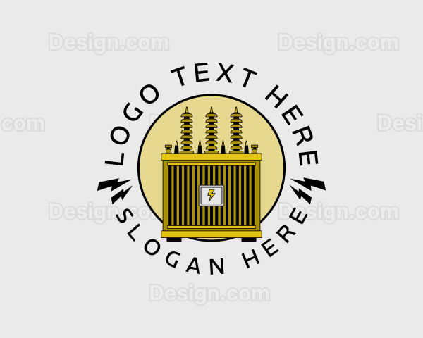 Electrical Power Transformer Logo