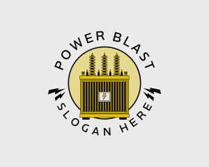 Electrical Power Transformer logo design