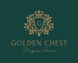 Crown Vine Shield logo design