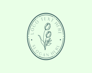 Luxury Salon Floral Oval logo