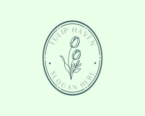 Luxury Salon Floral Oval logo