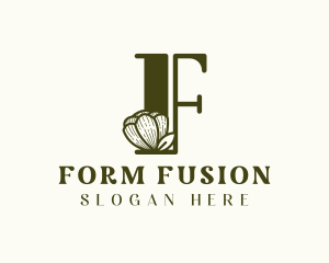 Feminine Flower Letter F logo design