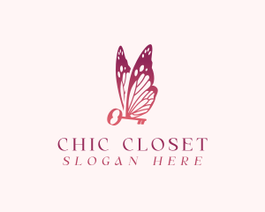 Butterfly Key Chic logo design