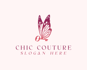 Butterfly Key Chic logo design