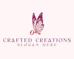 Butterfly Key Chic logo design