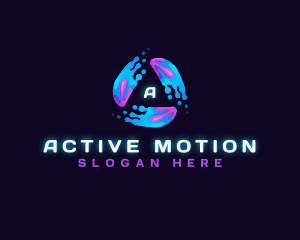 Abstract Data Digital Motion  logo design