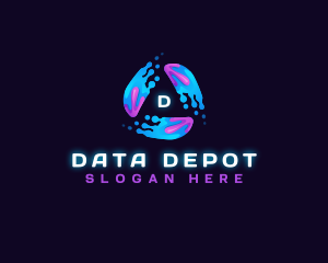 Abstract Data Digital Motion  logo design