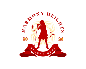 Female Karaoke Singer logo
