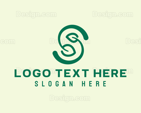 Organic Leaf Letter S Logo