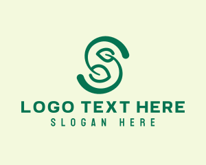 Organic Leaf Letter S  logo