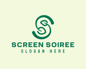 Organic Leaf Letter S  logo design