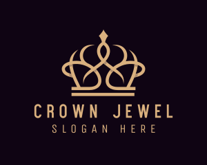 Golden Pageant Crown  logo design